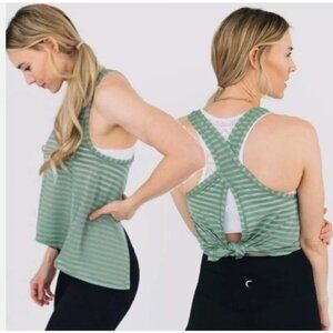 ZYIA Active Forest Nimbus Split Back Tank Size XXXL 3X Green NWT